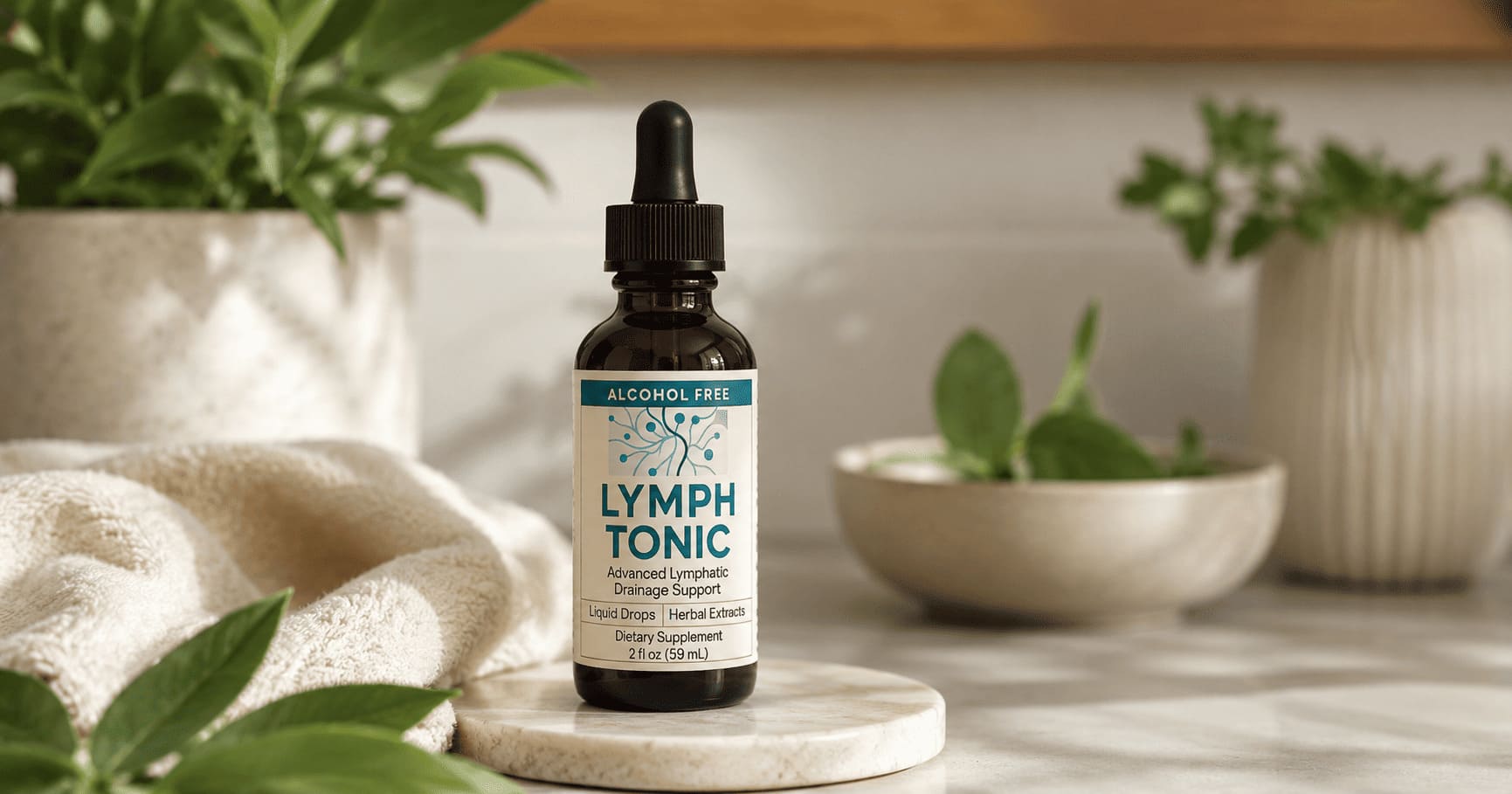 Lymph Tonic supplement bottles